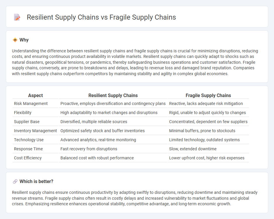 Resilient Supply Chains vs Fragile Supply Chains in Economy