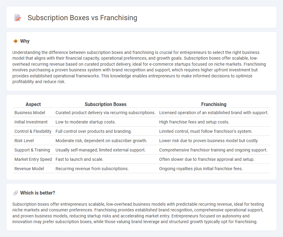 Subscription Boxes vs Franchising in Entrepreneurship