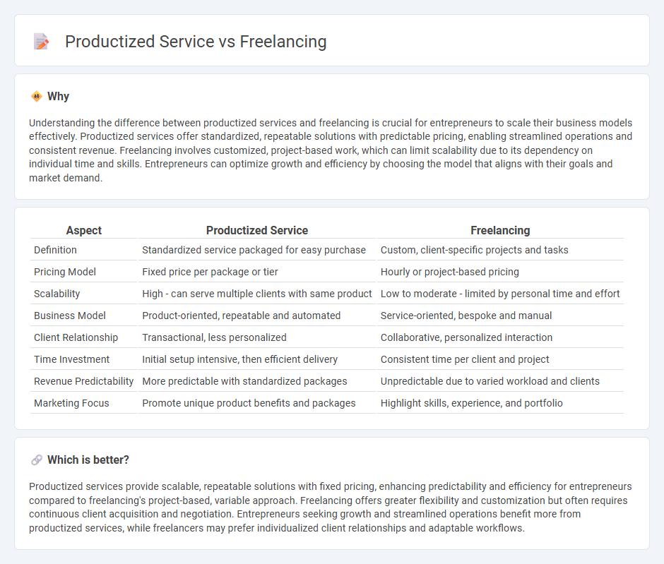 Productized Service vs Freelancing in Entrepreneurship