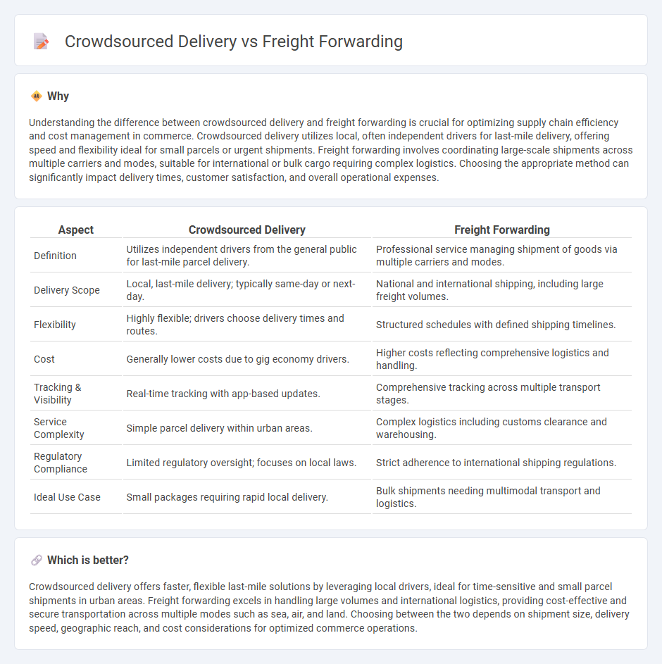 Crowdsourced Delivery vs Freight Forwarding in Commerce