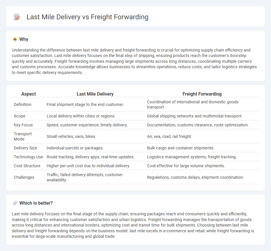 Last Mile Delivery vs Freight Forwarding in Logistics