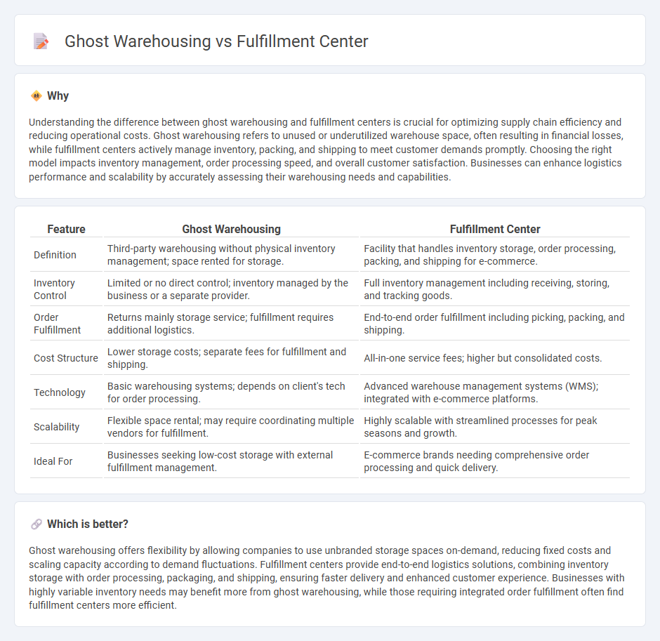 Ghost Warehousing vs Fulfillment Center in Logistics
