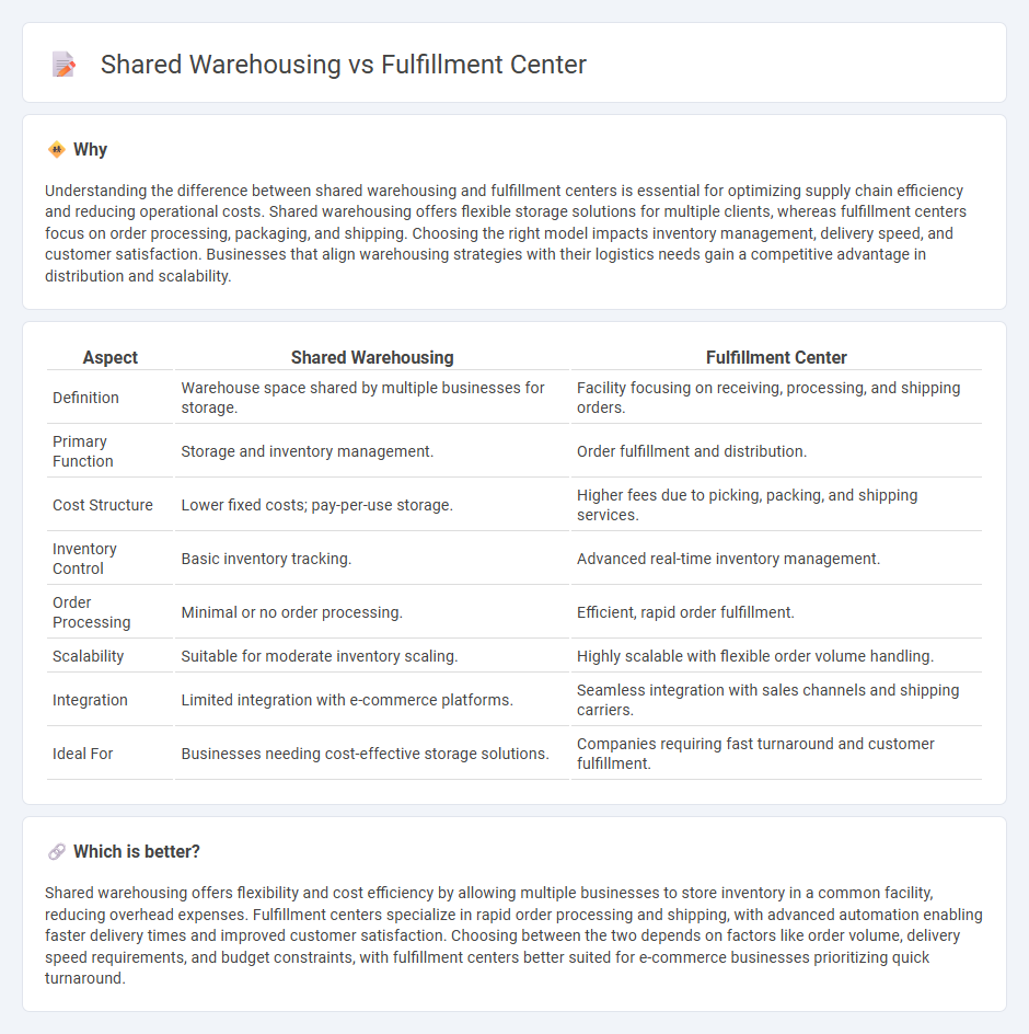 Shared Warehousing vs Fulfillment Center in Logistics