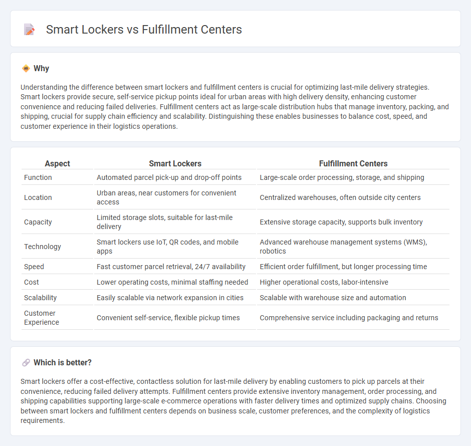 Smart Lockers vs Fulfillment Centers in Logistics