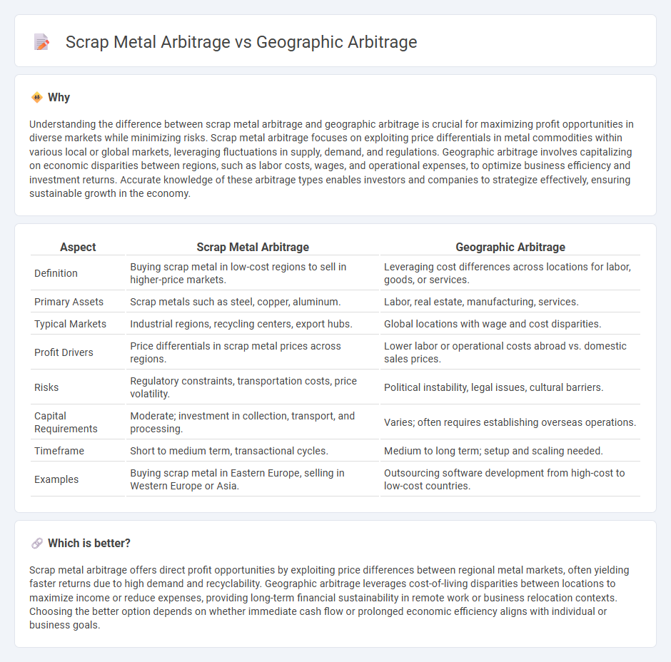 Scrap Metal Arbitrage vs Geographic Arbitrage in Economy