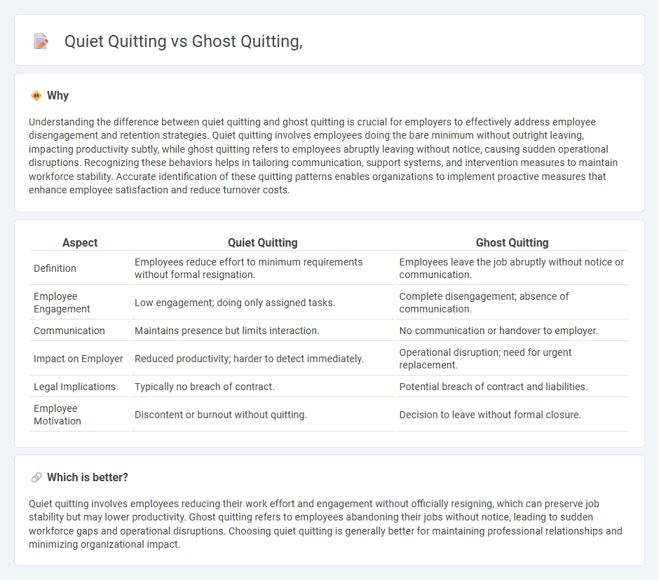 Quiet Quitting vs Ghost Quitting, in Employment