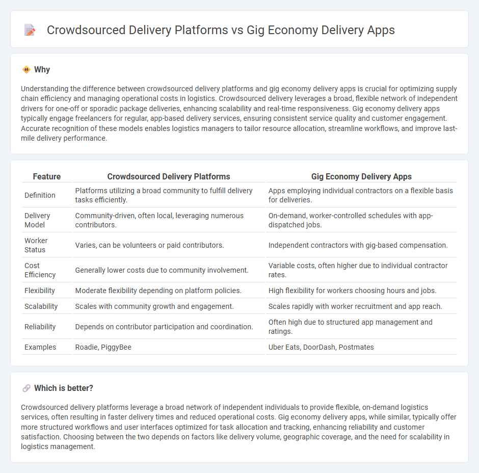 Crowdsourced Delivery Platforms vs Gig Economy Delivery Apps in Logistics