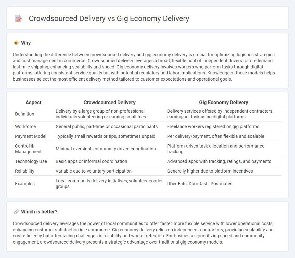 Crowdsourced Delivery vs Gig Economy Delivery in Commerce
