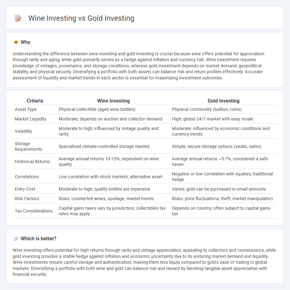 Wine Investing vs Gold Investing in Investment