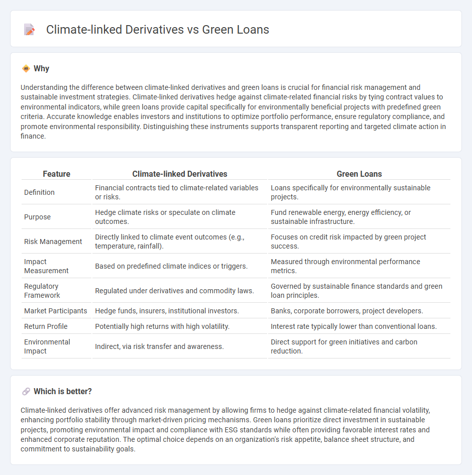 Climate-Linked Derivatives vs Green Loans in Finance