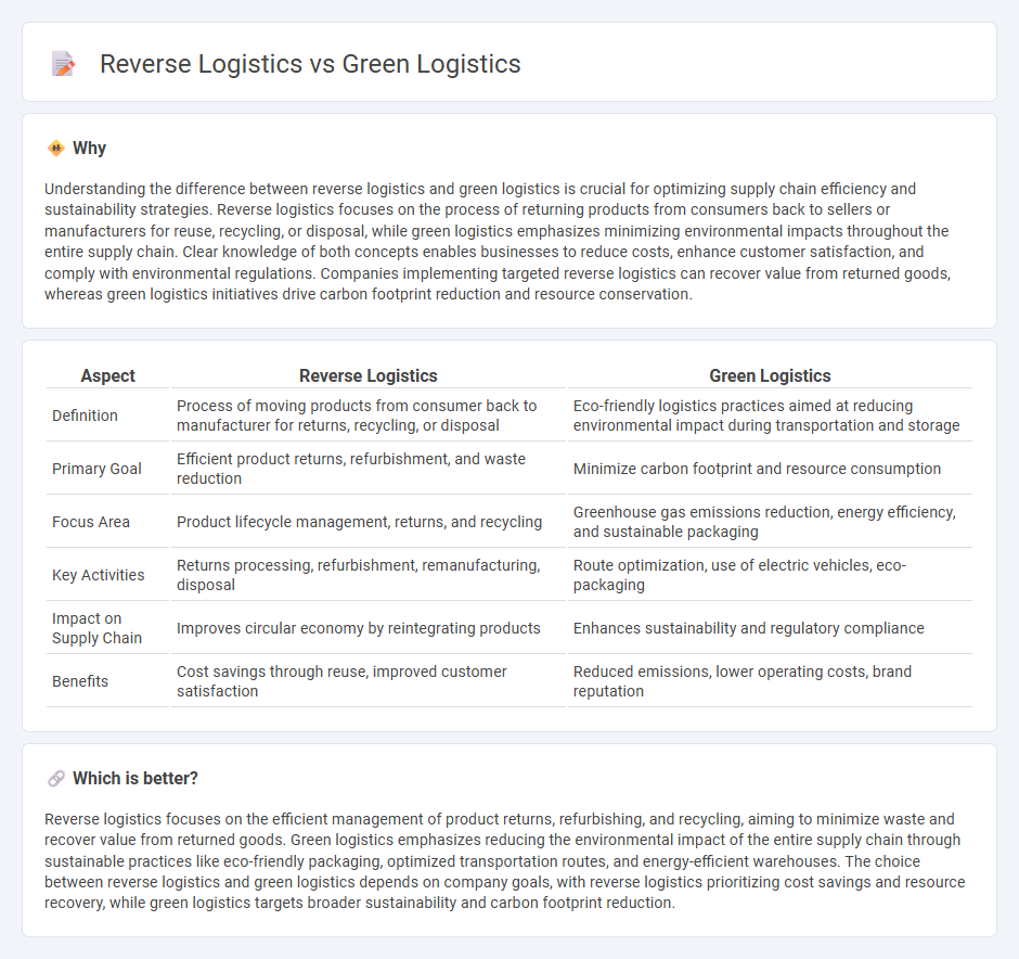 Reverse Logistics vs Green Logistics in Logistics