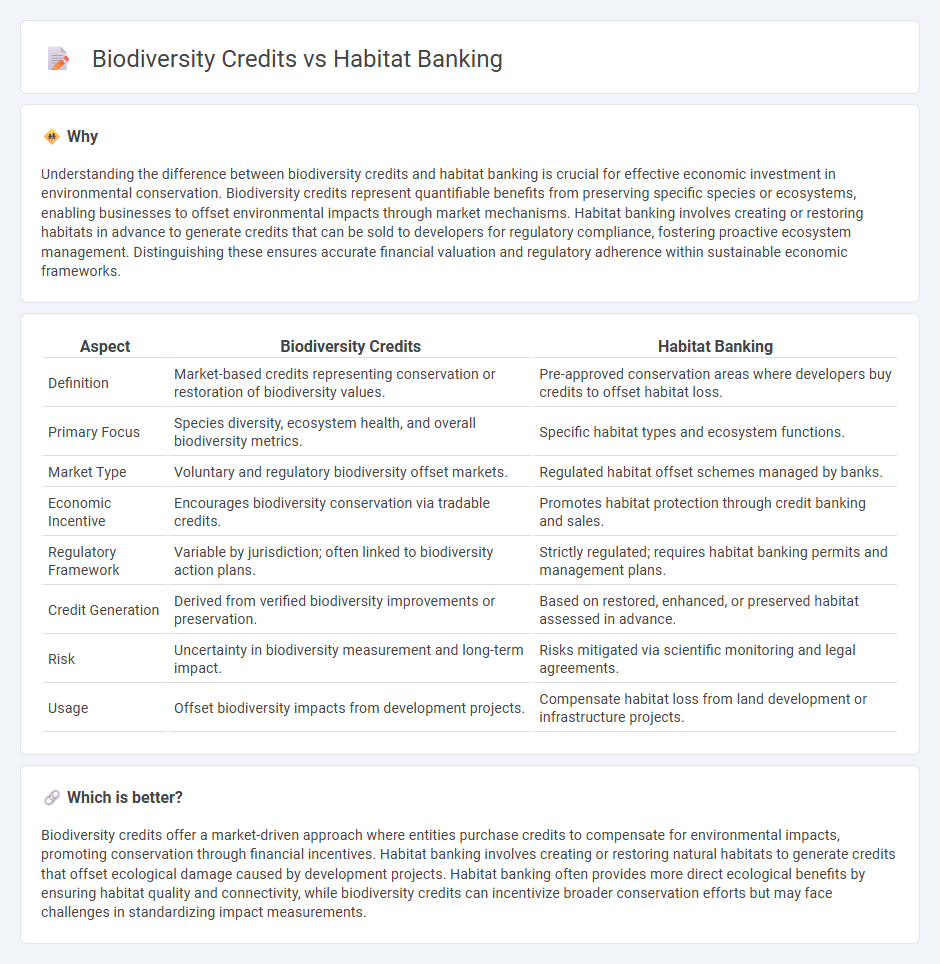 Biodiversity Credits vs Habitat Banking in Economy