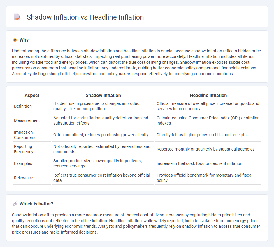 Shadow Inflation vs Headline Inflation in Economy