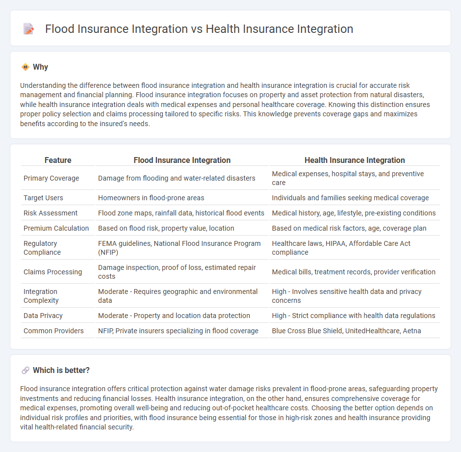 Flood Insurance Integration vs Health Insurance Integration in Insurance