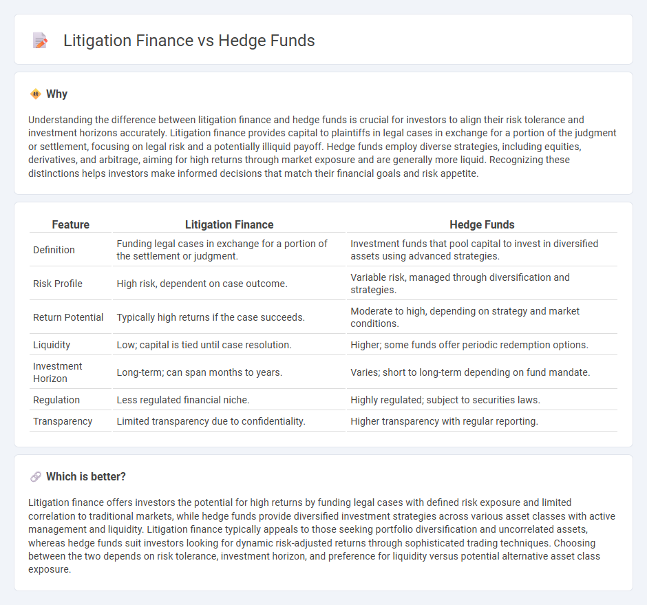 Litigation Finance vs Hedge Funds in Investment