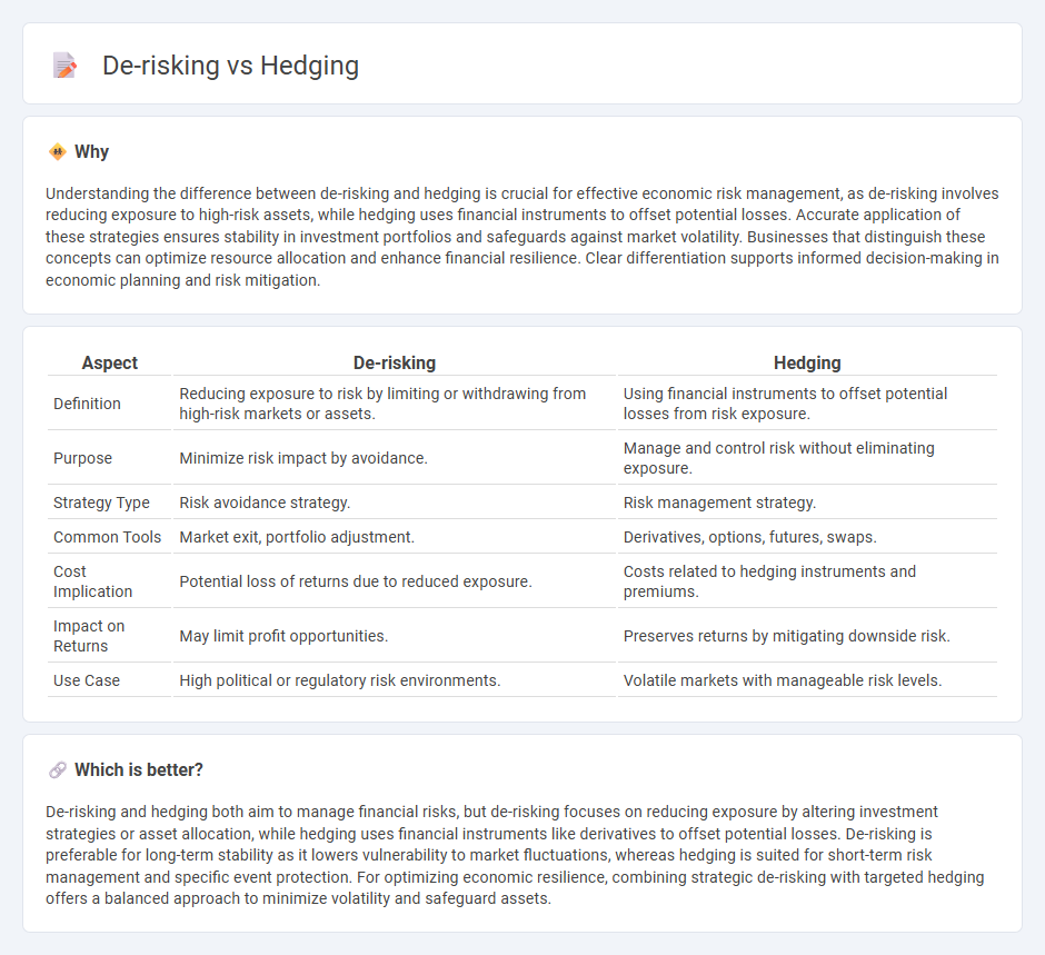 De-Risking vs Hedging in Economy