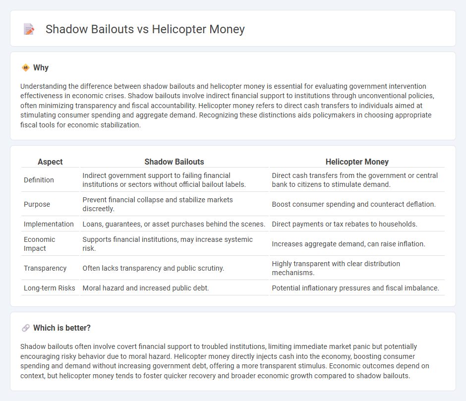 Shadow Bailouts vs Helicopter Money in Economy