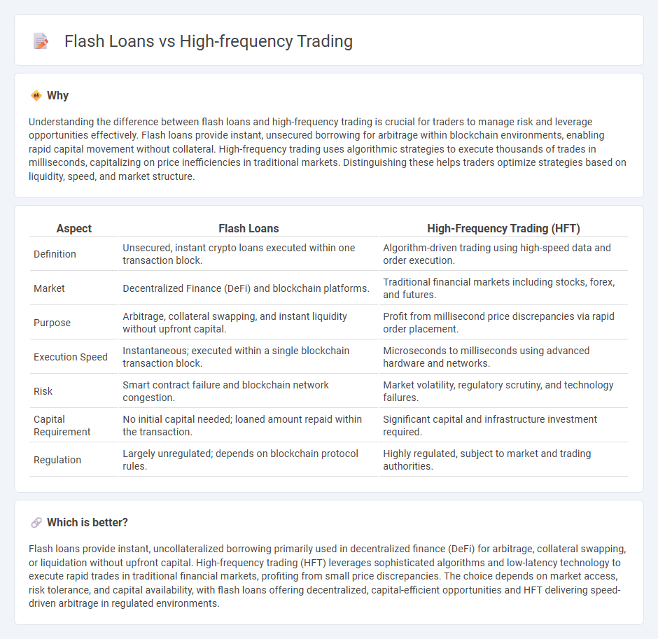 Flash Loans vs High-Frequency Trading in Trading
