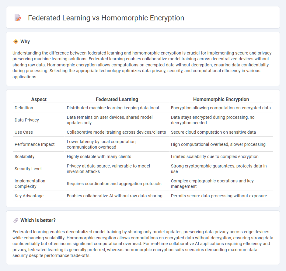 Federated Learning vs Homomorphic Encryption in Technology