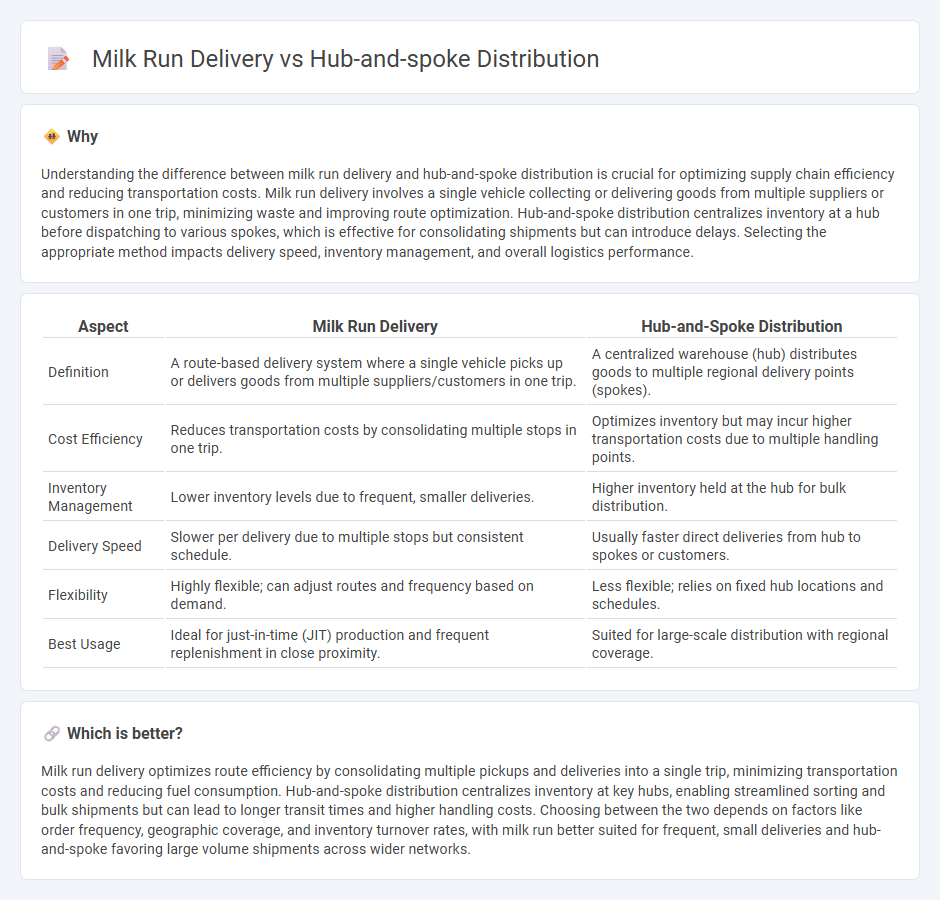 Milk Run Delivery vs Hub-And-Spoke Distribution in Logistics