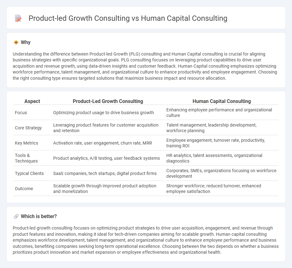 Product-Led Growth Consulting vs Human Capital Consulting in Consulting