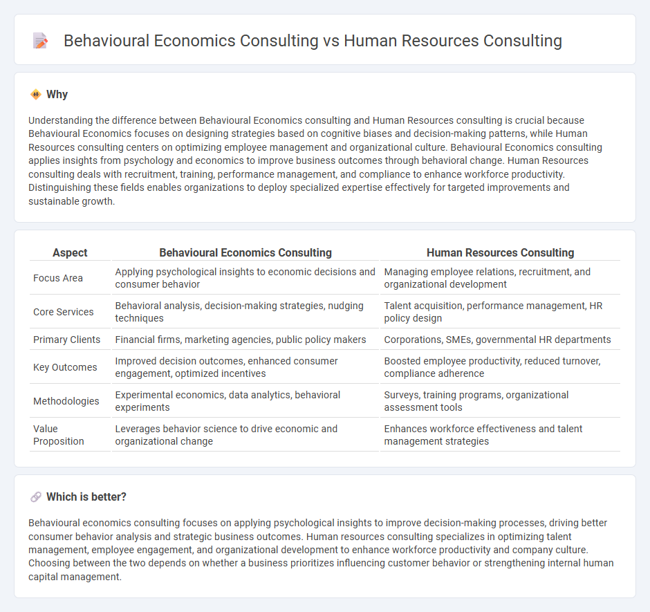 Behavioural Economics Consulting vs Human Resources Consulting in Consulting