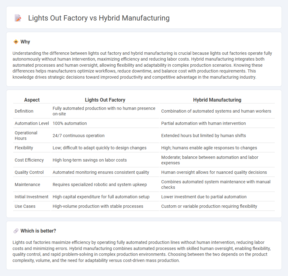Lights Out Factory vs Hybrid Manufacturing in Manufacturing