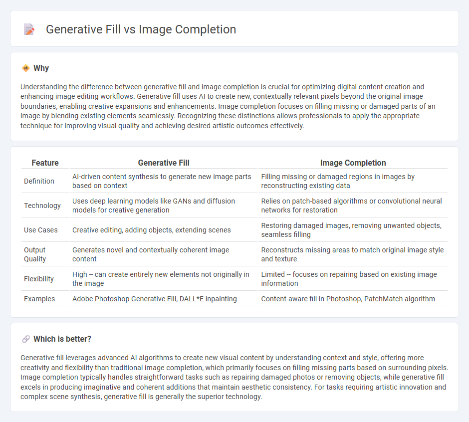 Generative Fill vs Image Completion in Technology