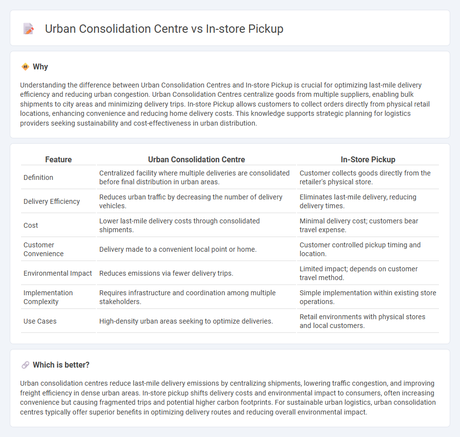 Urban Consolidation Centre vs In-Store Pickup in Logistics