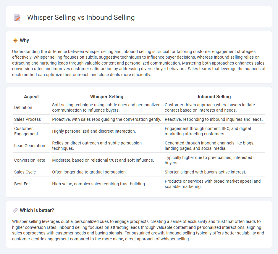 Whisper Selling vs Inbound Selling in Sales