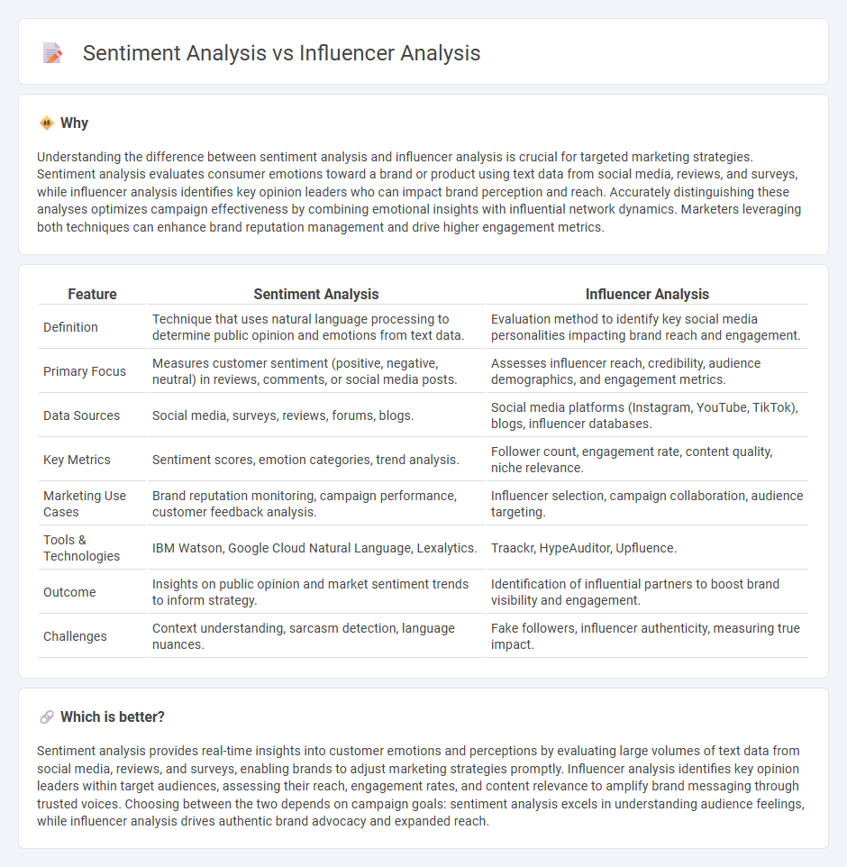 Sentiment Analysis vs Influencer Analysis in Marketing