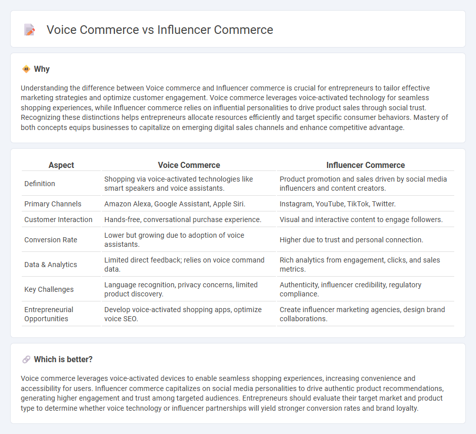 Voice Commerce vs Influencer Commerce in Entrepreneurship