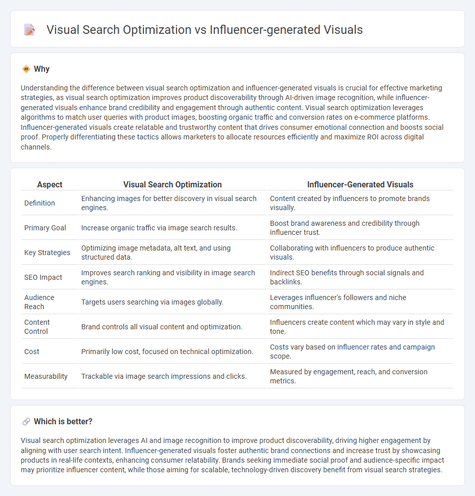 Visual Search Optimization vs Influencer-Generated Visuals in Marketing