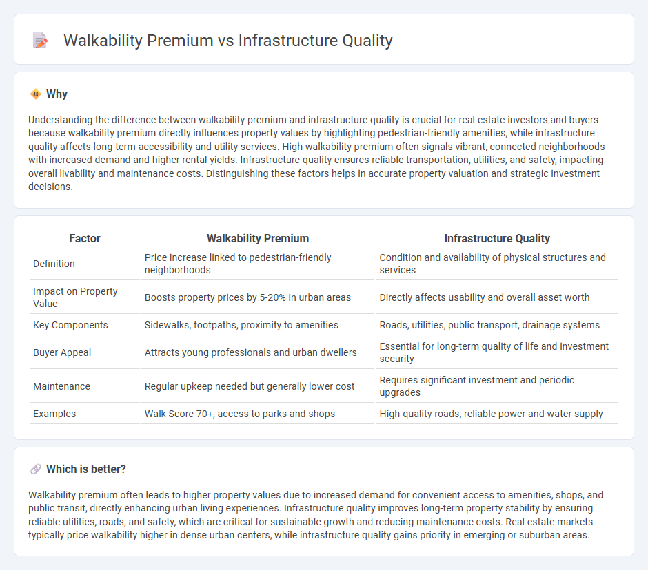 Walkability Premium vs Infrastructure Quality in Real Estate