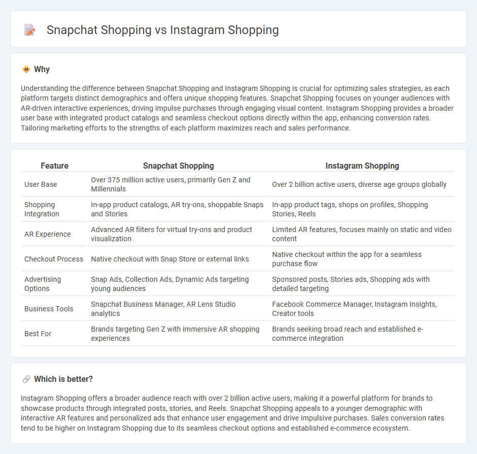 Snapchat Shopping vs Instagram Shopping in Sales