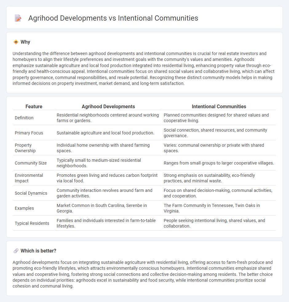 Agrihood Developments vs Intentional Communities in Real Estate