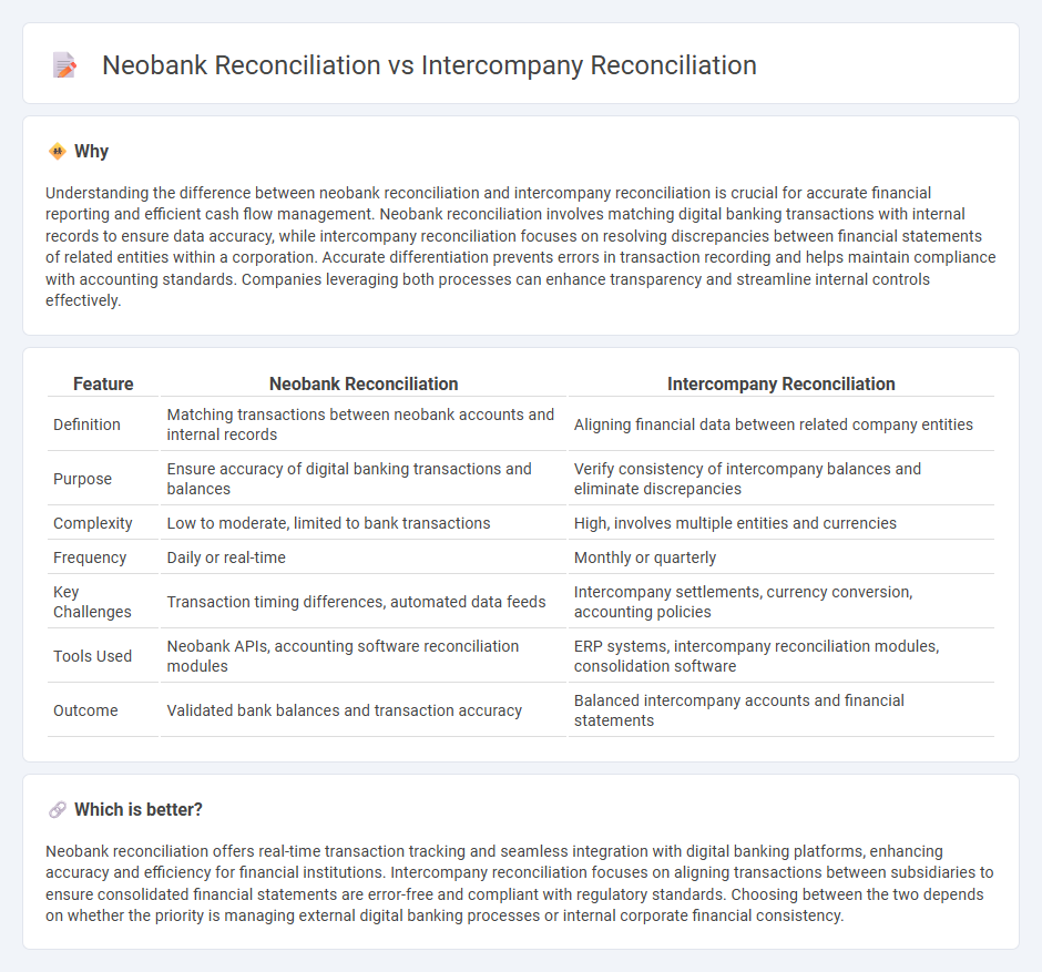 Neobank Reconciliation vs Intercompany Reconciliation in Accounting