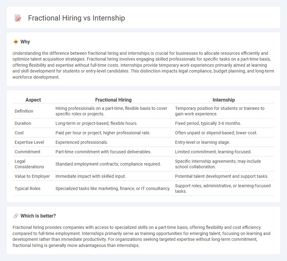 Fractional Hiring vs Internship in Employment