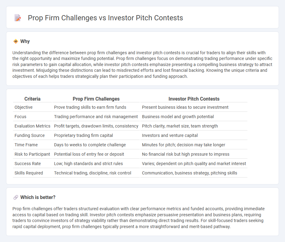 Prop Firm Challenges vs Investor Pitch Contests in Trading
