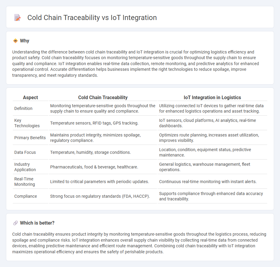 Cold Chain Traceability vs Iot Integration in Logistics
