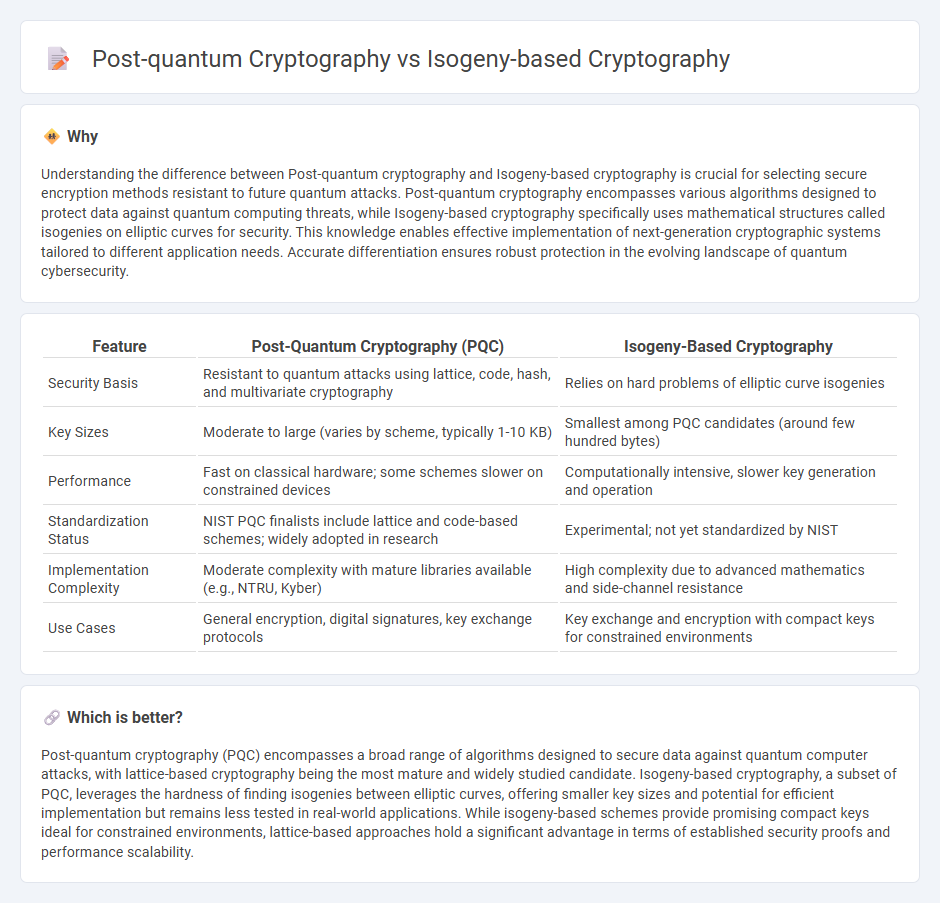 Post-Quantum Cryptography vs Isogeny-Based Cryptography in Technology