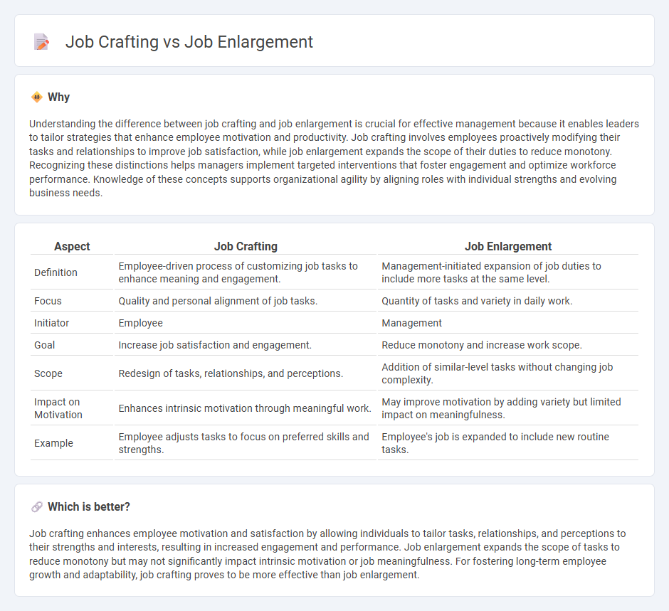 Job Crafting vs Job Enlargement in Management