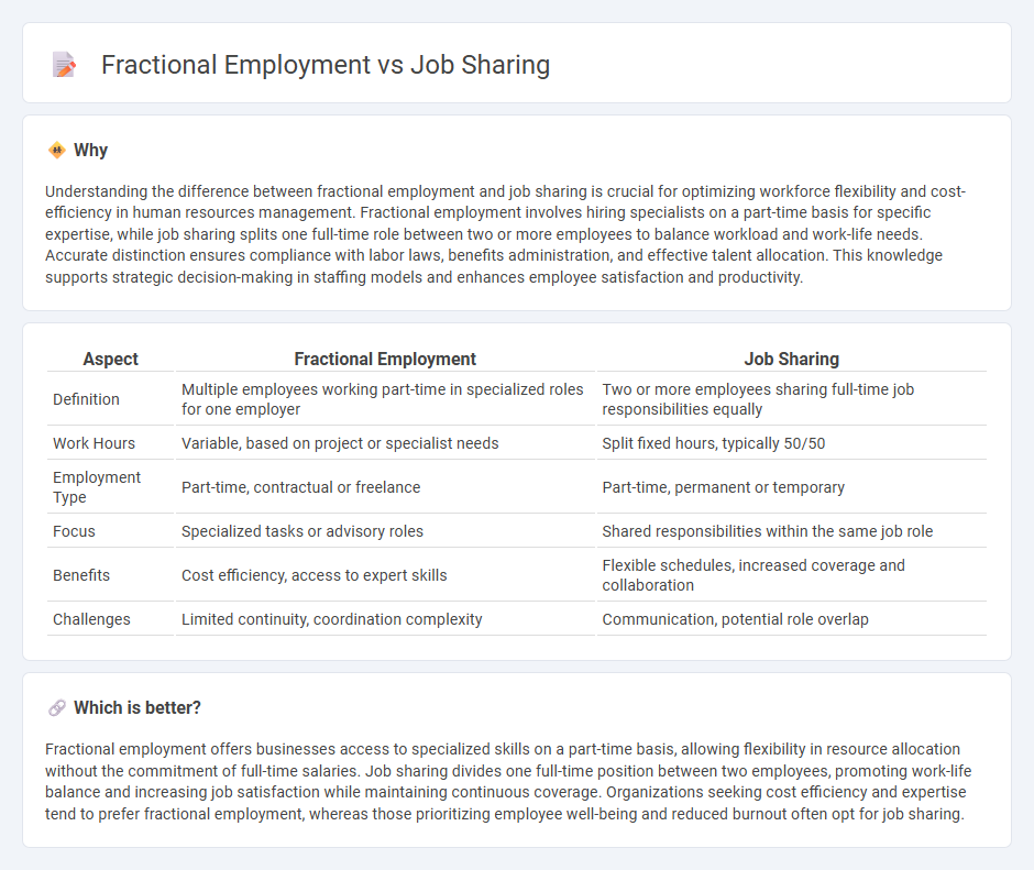 Fractional Employment vs Job Sharing in Human Resources