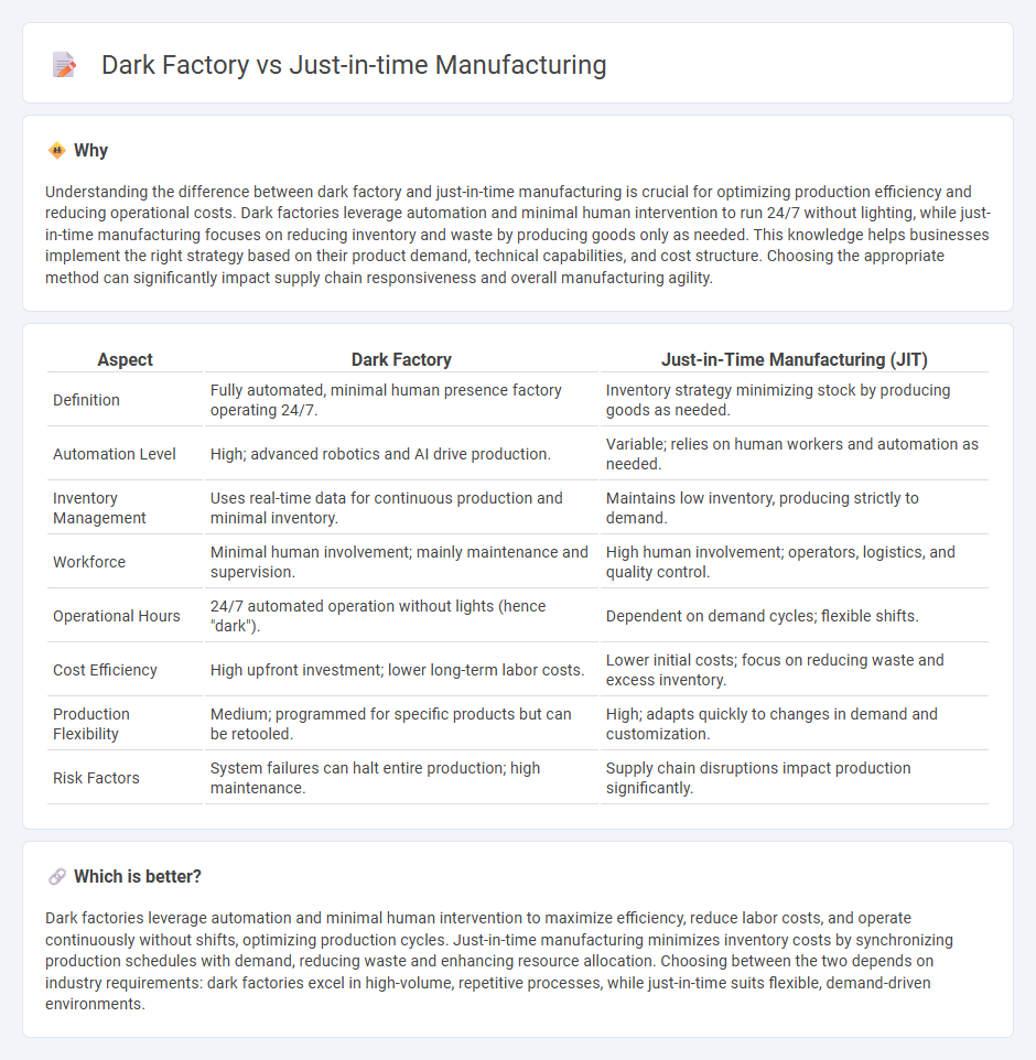 Dark Factory vs Just-In-Time Manufacturing in Manufacturing