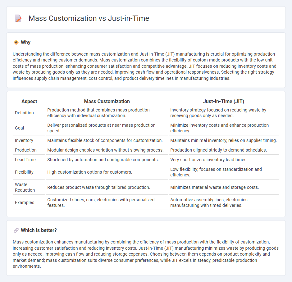 Mass Customization vs Just-In-Time in Manufacturing