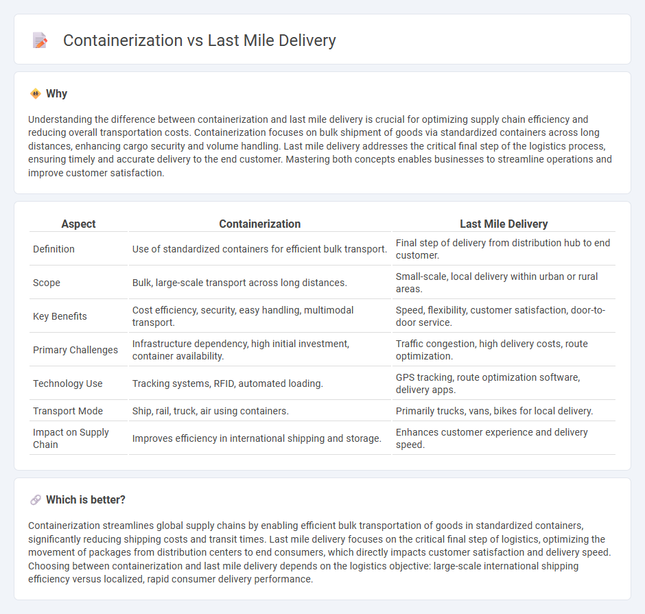 Containerization vs Last Mile Delivery in Logistics