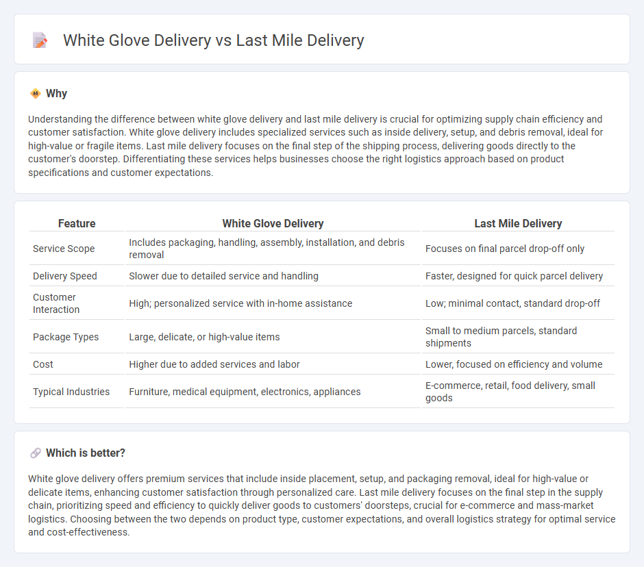 White Glove Delivery vs Last Mile Delivery in Logistics