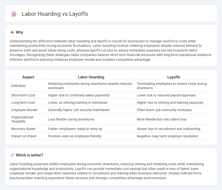 Labor Hoarding vs Layoffs in Employment
