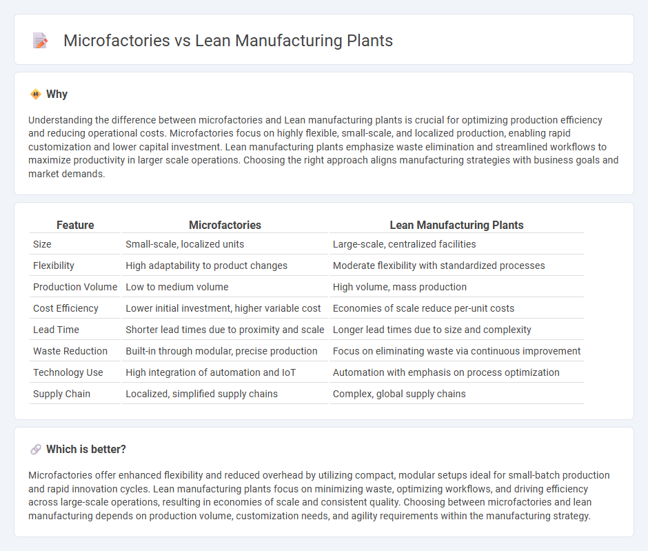 Microfactories vs Lean Manufacturing Plants in Manufacturing