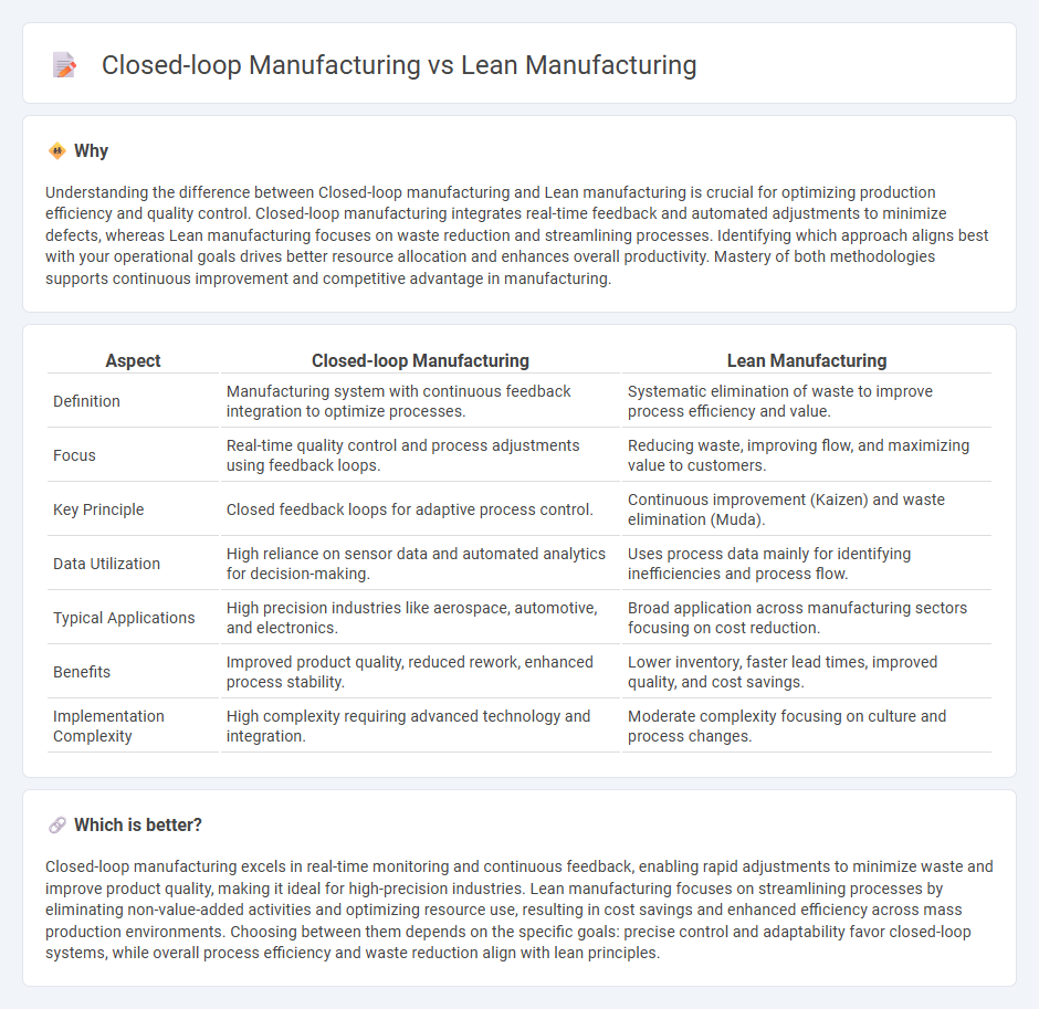 Closed-Loop Manufacturing vs Lean Manufacturing in Manufacturing